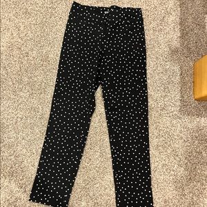 Margaret M slimming pants in black and white polka dot